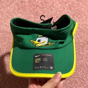 Nike Green and Yellow Sports Visor